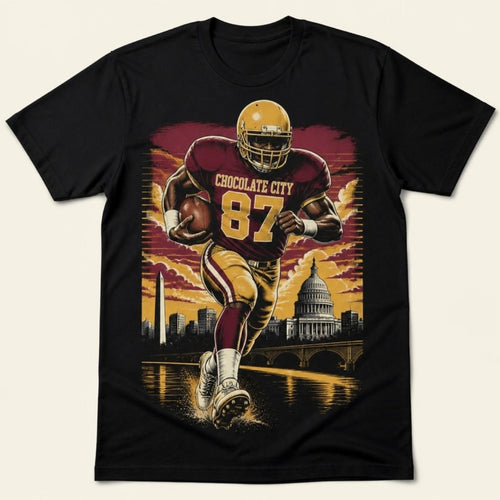 Chocolate City football player tee in black
