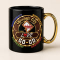 Chocolate City Love Go-Go mug in black with gold handle