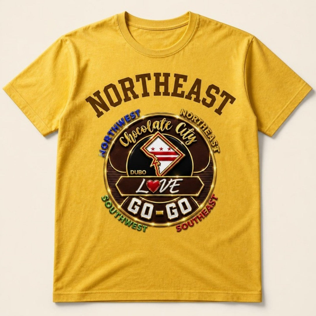 Northeast Quadrant tee in gold