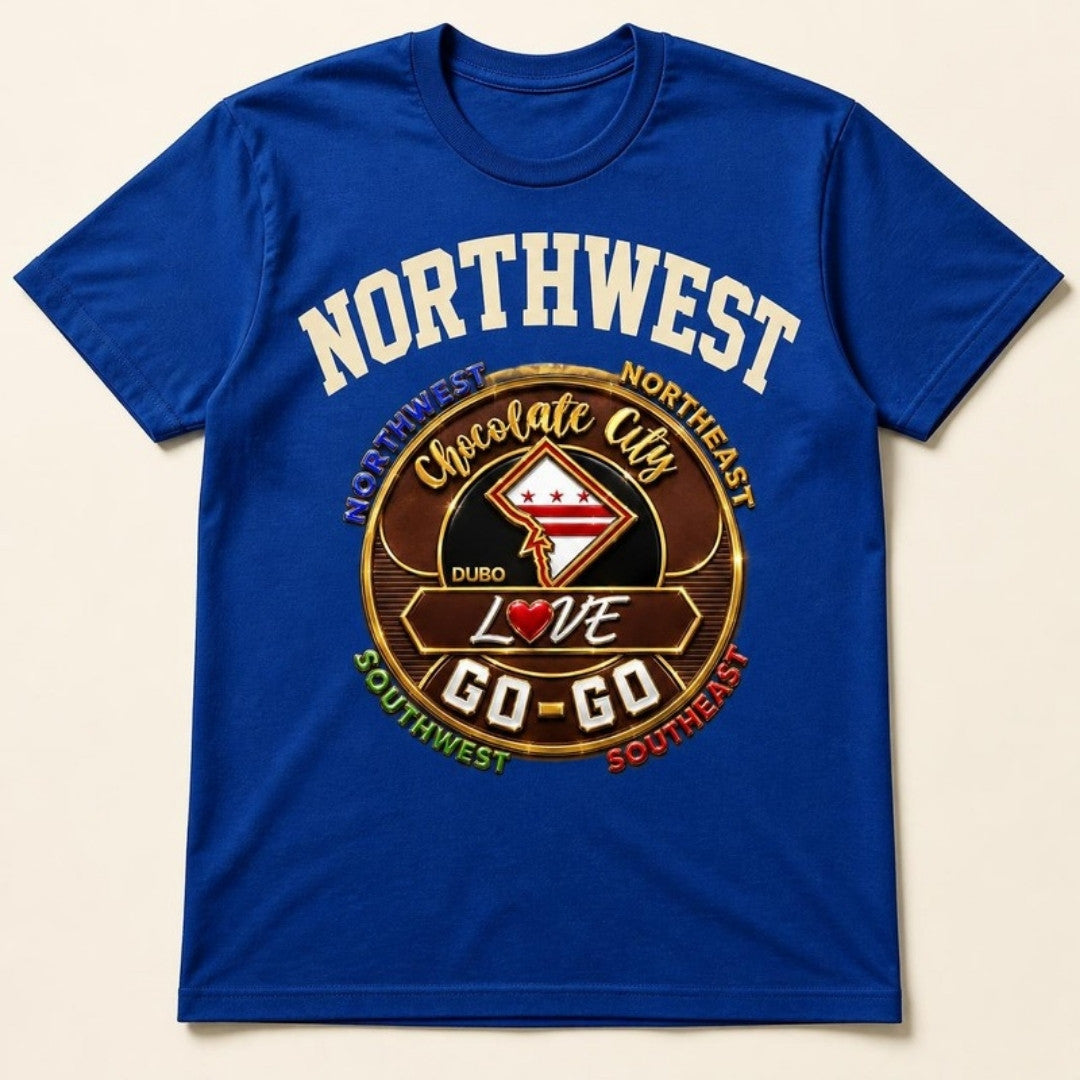 Northwest Quadrant tee in royal blue