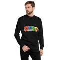 DUBO DC Wide black Cotton Heritage M2480 crewneck on male model — Printful mockup