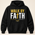 Walk By Faith Hoodie product mockup with the DuBo artwork on the garment